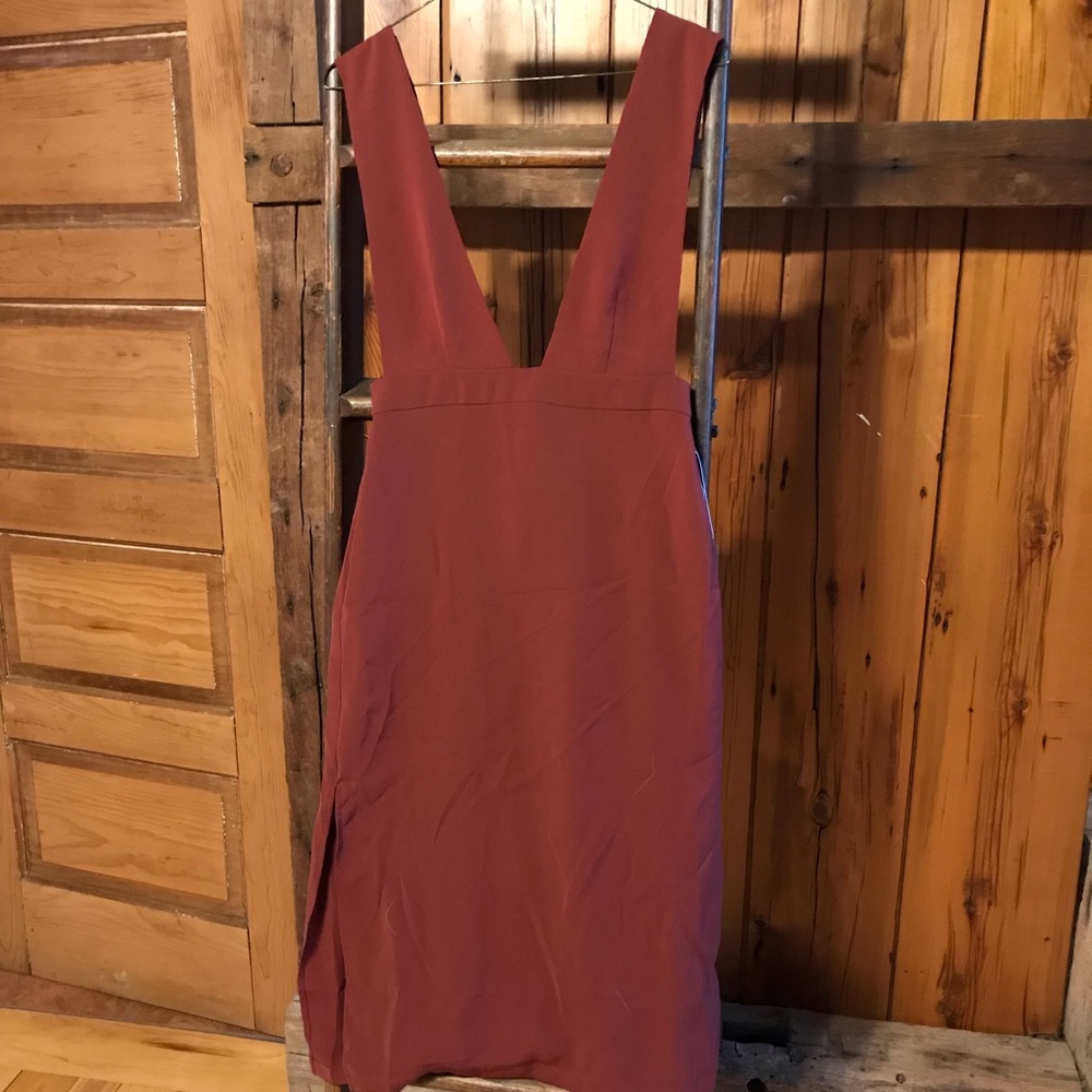 Forever 21 Rust Plunge Dress
